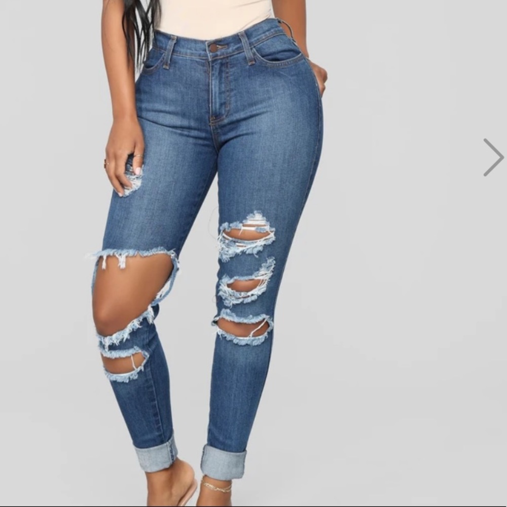 Fashion Nova distressed jeans
#20